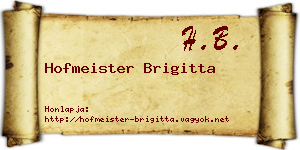 Hofmeister Brigitta névjegykártya